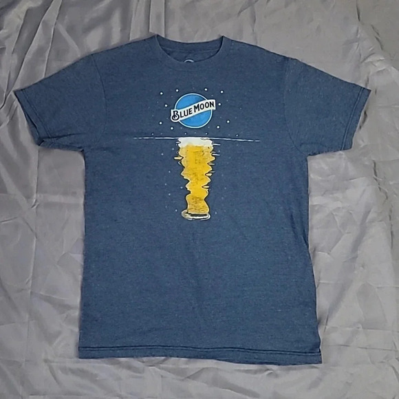 Blue Moon Brewery Other - **4/$20 TEES**Blue Moon size Small men's navy heather draft beer under blue moon